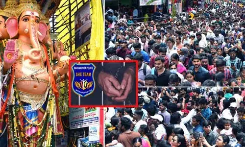ఖైరతాబాద్ వినాయకుడి వద్ద పోకిరిల అసభ్య ప్రవర్తన.. 900 మంది అరెస్ట్
