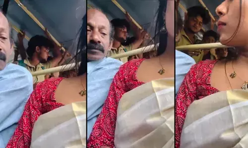 Viral Video: అంకుల్ ఇదేం పని.. బస్సులో యువతిని అక్కడ చూస్తూ వికృత చేష్టలు! ఘటన వైరల్