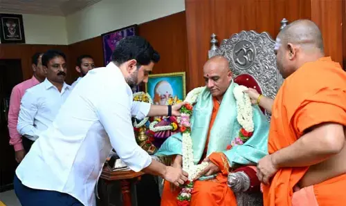 కర్ణాటకలోని శ్రీ ఆదిచుంచనగిరి క్షేత్రాన్ని సందర్శించిన మంత్రి లోకేష్