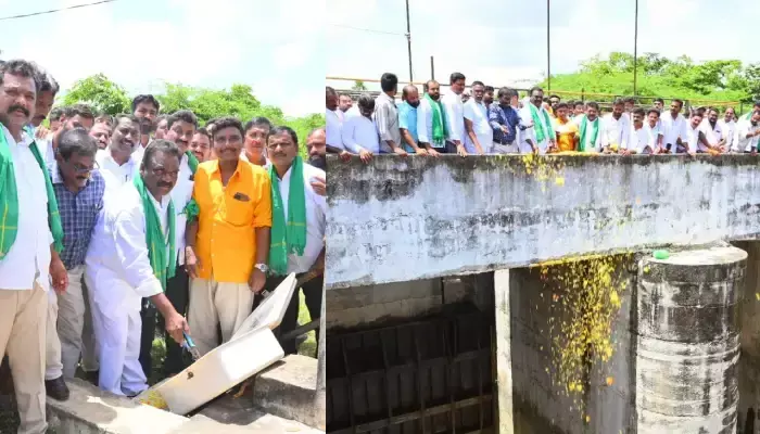 ఎట్టకేలకు జిల్లాకు విడుదలైన ఎస్సారెస్పీ జలాలు