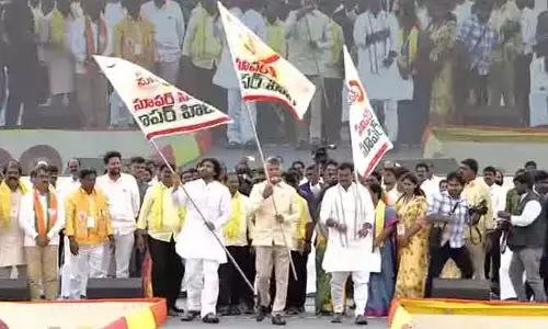 ‘సూపర్ సిక్స్.. సూపర్ హిట్’ సభ:  సందడి చేసిన చంద్రబాబు, పవన్, మాధవ్