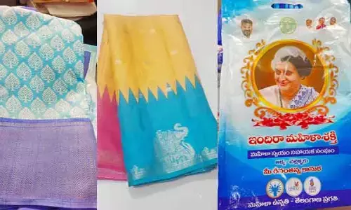 మహిళామణులకు తీపి కబురు.. పంపిణీకి 50 లక్షల ఇందిరమ్మ చీరలు రెడీ
