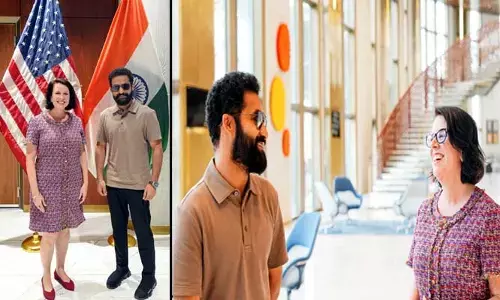 NTR: హైదరాబాద్‌ అమెరికా కాన్సులేట్‌లో ఎన్టీఆర్‌.. ఫొటోలు షేర్‌ చేసిన జనరల్‌ లారా.. వైరల్