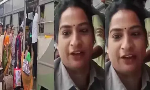 ఎలా ఎక్కుతున్నారో చూడండి.. మా గోడు మీకు పట్టదా? : ఏపీ ఆర్టీసీ కండక్టర్ వీడియో వైరల్