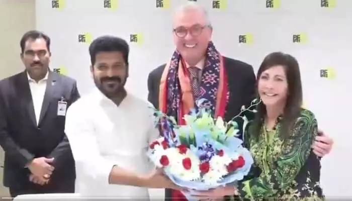 సీఎం రేవంత్ రెడ్డితో న్యూజెర్సీ గవర్నర్ భేటీ.. ఆ రెండు అంశాలపై చర్చ సీఎం రేవంత్ రెడ్డితో న్యూజెర్సీ గవర్నర్ భేటీ.. ఆ రెండు అంశాలపై చర్చ