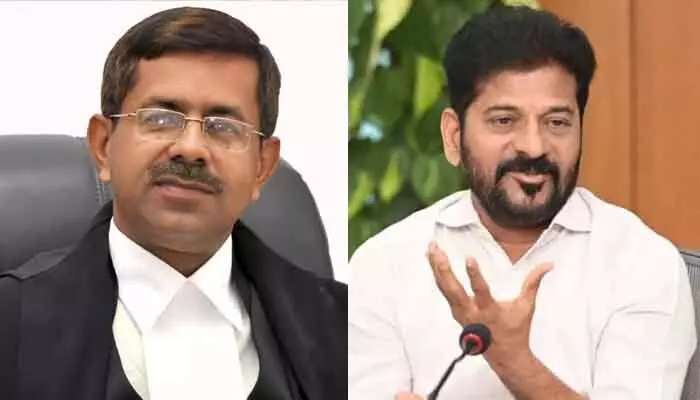 హైకోర్టు CJ అపరేశ్ కుమార్ సింగ్తో CM రేవంత్ భేటీ.. కీలక అంశాలపై చర్చ హైకోర్టు CJ అపరేశ్ కుమార్ సింగ్తో CM రేవంత్ భేటీ.. కీలక అంశాలపై చర్చ