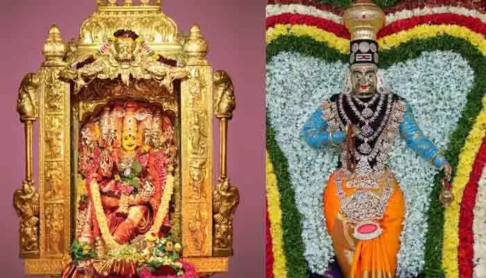 గాయత్రిదేవిగా కనకదుర్గమ్మ.. బ్రహ్మచారిణిగా భ్రమరాంబికా దేవి గాయత్రిదేవిగా కనకదుర్గమ్మ.. బ్రహ్మచారిణిగా భ్రమరాంబికా దేవి