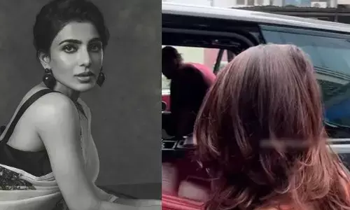కొత్త ప్రియుడితో దొరికిపోయిన స‌మంత‌...సైలెంట్ గా కారులో !