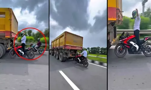 Viral video: రాత్రికిరాత్రే ఫేమస్ కావాలనే పిచ్చి.. హైవేపై బైకర్ల విన్యాసాలు వీడియో వైరల్