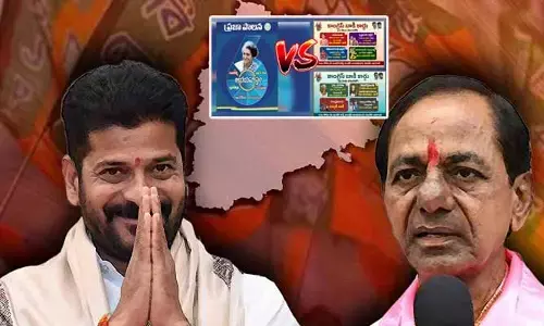 TG: గ్యారెంటీ కార్డు వర్సెస్ బాకీ కార్డు..  ఎన్నికల వేళ  కాంగ్రెస్ పై బీఆర్ఎస్ ‘బాకీ కార్డు’ అస్త్రం