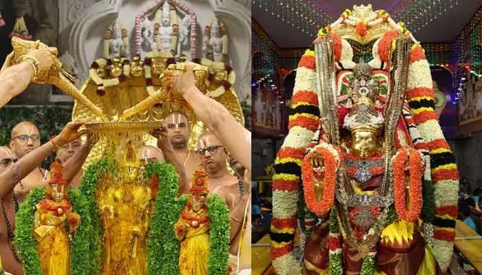 Tirumala: కన్నుల పండువగా శ్రీవారి గరుడ వాహన సేవ Tirumala: కన్నుల పండువగా శ్రీవారి గరుడ వాహన సేవ
