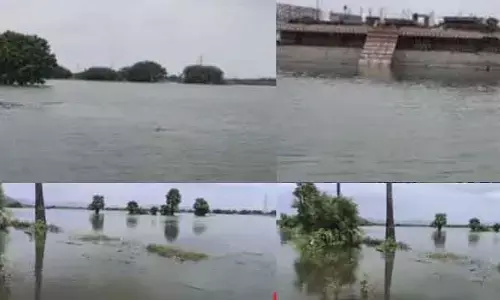 కృష్ణా నదికి పోటెత్తిన ప్రవాహం.. పల్నాడు జిల్లాలో భారీగా వరదలు