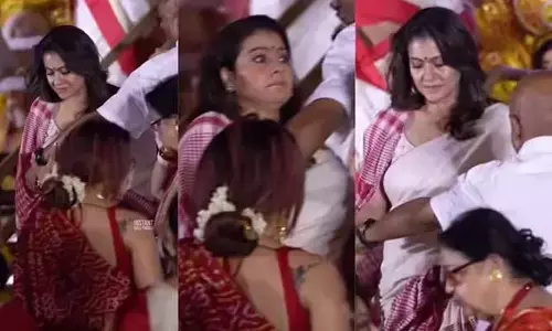 కాజోల్‌కు చేదు అనుభవం.. అందరిముందే ఆ పార్ట్‌ను నలిపేసిన బాడీగార్డ్.. షాకింగ్ వీడియో వైరల్