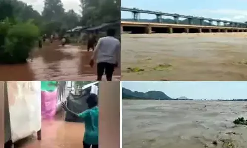 నాగావళి ఉగ్రరూపం.. మునిగిపోయిన సంగమేశ్వరాలయం