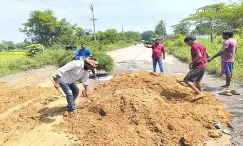 వర్షాలతో దెబ్బతిన్న రహదారి పునరుద్ధరణకు ముందడుగు
