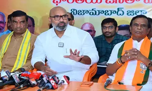 కేంద్రం పై మ‌హేష్ గౌడ్ త‌ప్పుడు స్టేట్ మెంట్లు ఇవ్వ‌డం స‌రికాదు ఎంపీ అర్వింద్