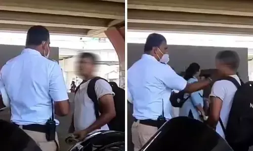 Viral video: వీధిరౌడీలా రెచ్చిపోయిన ట్రాఫిక్ కానిస్టేబుల్..! సస్పెండ్ చేసిన అధికారులు.. వీడియో వైరల్