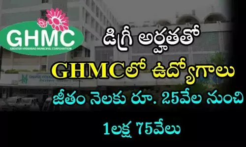 GHMCలో రూ.1.75 లక్షల వేతనంతో ఉద్యోగ అవకాశాలు.. రేపే లాస్ట్ డేట్