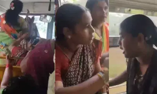 ఆర్టీసీ బస్సులో గొడవ.. పొట్టు పొట్టు కొట్టుకున్న మహిళలు