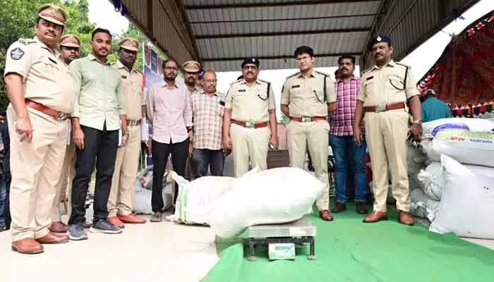 3,403 కిలోల గంజాయి ధ్వంసం 3,403 కిలోల గంజాయి ధ్వంసం