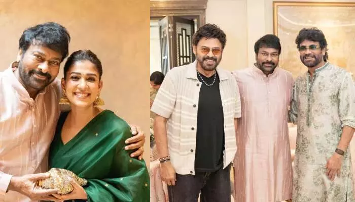 దీపావళి వేడుకలు...చిరంజీవి ఇంటికి మీసాల పిల్ల దీపావళి వేడుకలు...చిరంజీవి ఇంటికి మీసాల పిల్ల