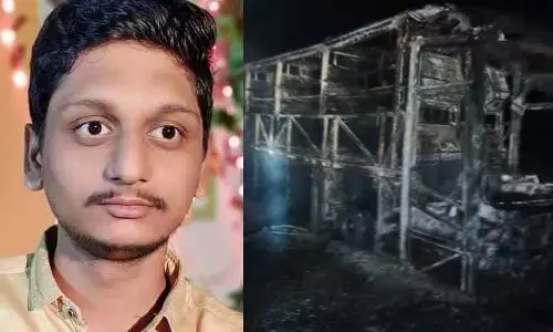 కర్నూలు బస్సు ప్రమాదఘటనలో సత్తుపల్లి వాసి క్షేమం