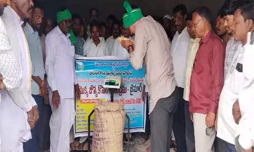 మొక్కజొన్న కొనుగోలు కేంద్రం ప్రారంభం