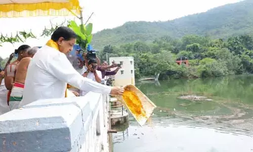 తిరుమలలోని పాపవినాశనం జలాశయం వద్ద ఘనంగా గంగ హారతి