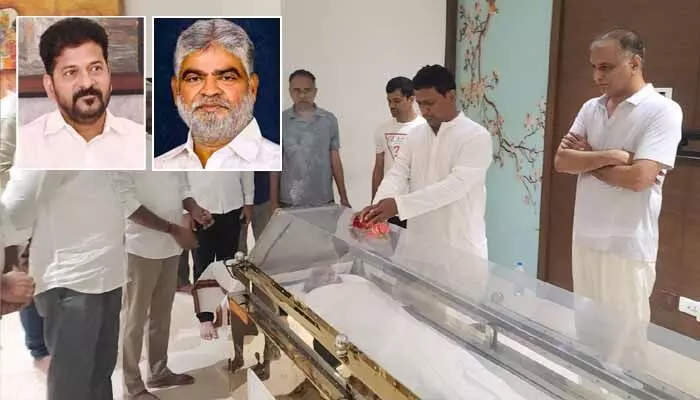 హరీష్రావుకు పితృ వియోగం.. సీఎం రేవంత్రెడ్డి, స్పీకర్ సంతాపం హరీష్రావుకు పితృ వియోగం.. సీఎం రేవంత్రెడ్డి, స్పీకర్ సంతాపం