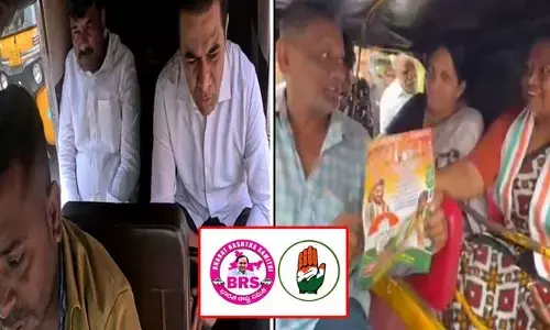 జూబ్లీహిల్స్ లో పోటాపోటీగా ఆటో పాలిటిక్స్.. నిన్న బీఆర్ఎస్ నేడు కాంగ్రెస్