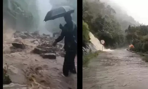 తుఫాను బీభత్సం... అరకు ఘాట్‌రోడ్డును ముంచెత్తిన వరద