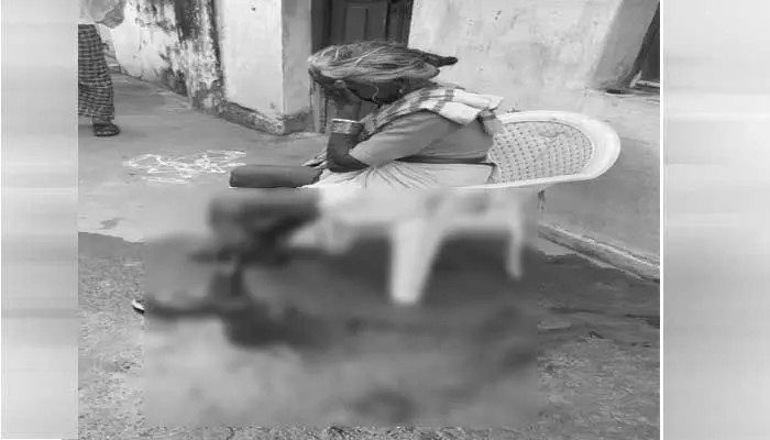 కుక్కల దాడిలో వృద్దురాలికి గాయం