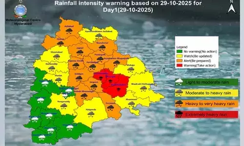 దారి మార్చుకున్న మొంథా.. తెలంగాణకు భారీ ముప్పు..  వాతావరణశాఖ కీలక హెచ్చరిక