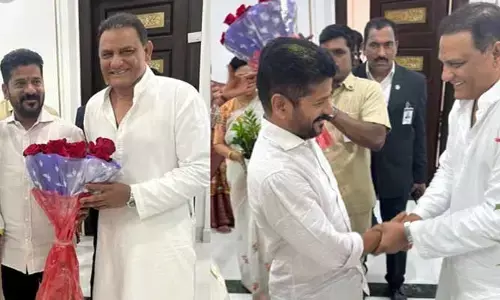 సీఎం రేవంత్ రెడ్డిని కలిసి కృతజ్ఞతలు తెలిపిన అజారుద్దీన్