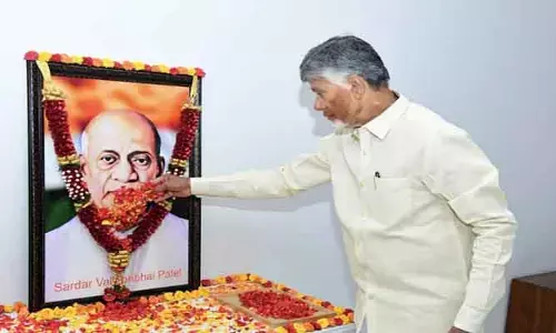 సర్దార్ వల్లభాయ్ పటేల్ కు సీఎం చంద్రబాబు నివాళి