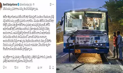 వరుస బస్సు ప్రమాదాలు నన్ను కలవర పరుస్తున్నాయి: కేంద్ర మంత్రి బండి సంజయ్