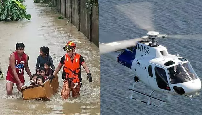 ఫిలిప్పీన్స్లో తుఫాను బీభత్సం.. సహాయక చర్యలో హెలికాప్టర్ కూలి ఆరుగురు మృతి ఫిలిప్పీన్స్లో తుఫాను బీభత్సం.. సహాయక చర్యలో హెలికాప్టర్ కూలి ఆరుగురు మృతి