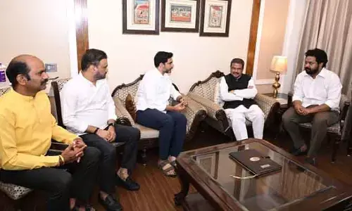 కేంద్ర మంత్రి ధర్మేంద్ర ప్రధాన్ తో లోకేష్ భేటీ