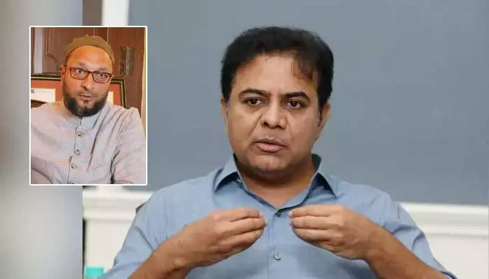 ఆ ఒక్క దానికి సమాధానం చెప్పు.. అసదుద్దీన్కు కేటీఆర్ సూటి ప్రశ్న.. ఆ ఒక్క దానికి సమాధానం చెప్పు.. అసదుద్దీన్కు కేటీఆర్ సూటి ప్రశ్న..