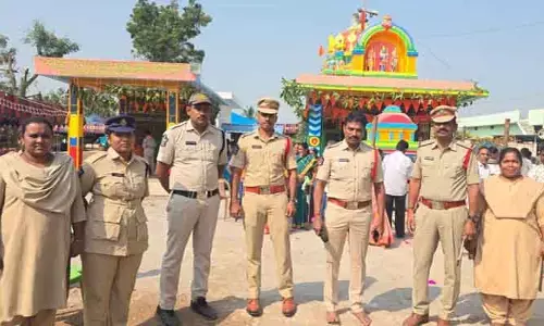 దేవాలయాల వద్ద పటిష్టమైన బందోబస్తు ఏర్పాట్లు : ఎన్టీఆర్ జిల్లా పోలీస్