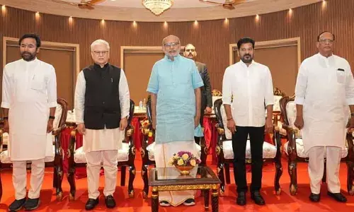 రాజ్ భవన్‌లో ఉపరాష్ట్రపతికి తేనీటి విందు.. హాజరైన సీఎం రేవంత్, కేంద్ర మంత్రి