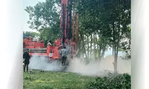 సోమశిల టెంపుల్ లో బోర్ డ్రిల్