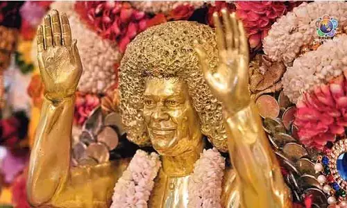 Puttaparthi | 9.2 కిలోల బంగారంతో శ్రీ సత్యసాయి విగ్రహం