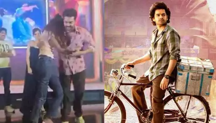 లేడీ ఫ్యాన్ కు స్టేజ్ పైనే హగ్ ఇచ్చిన హీరో రామ్.. వీడియో వైరల్ లేడీ ఫ్యాన్ కు స్టేజ్ పైనే హగ్ ఇచ్చిన హీరో రామ్.. వీడియో వైరల్