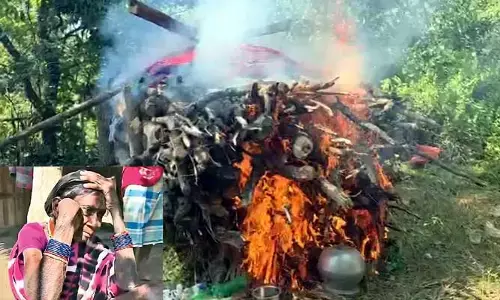 హిడ్మా అంత్యక్రియలు.. ఆదివాసుల రోదనలతో దద్దరిల్లిన పూవర్తి