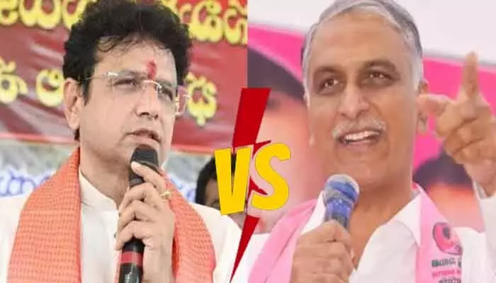 భూ స్కాం ఆరోపణలు: హరీష్ రావుకు మంత్రి శ్రీధర్ బాబు కౌంటర్ భూ స్కాం ఆరోపణలు: హరీష్ రావుకు మంత్రి శ్రీధర్ బాబు కౌంటర్