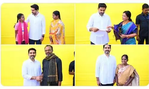 క్యాంప్ సైట్ లోనూ ప్రజాదర్బార్ నిర్వహించిన మంత్రి నారా లోకేష్