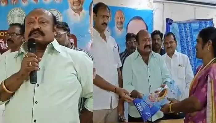 ఇందిరమ్మ చీరల పంపిణీలో పాల్గొన్న బీఆర్ఎస్ ఎమ్మెల్యే ఇందిరమ్మ చీరల పంపిణీలో పాల్గొన్న బీఆర్ఎస్ ఎమ్మెల్యే