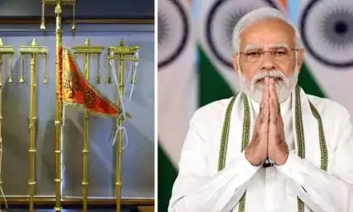 ప్రధాని మోడీ చేతుల మీదుగా అయోధ్యలో చారిత్రక ధ్వజారోహణం