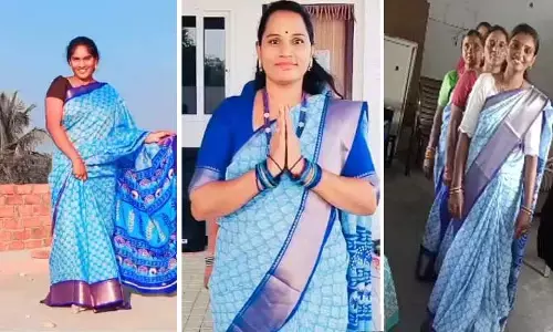 Indiramma sarees: సోషల్ మీడియాలో ఇందిరమ్మ చీరలతో రీల్స్ ట్రెండ్..  కాగ్రెస్ శ్రేణుల ఫుల్ ఖుషీ